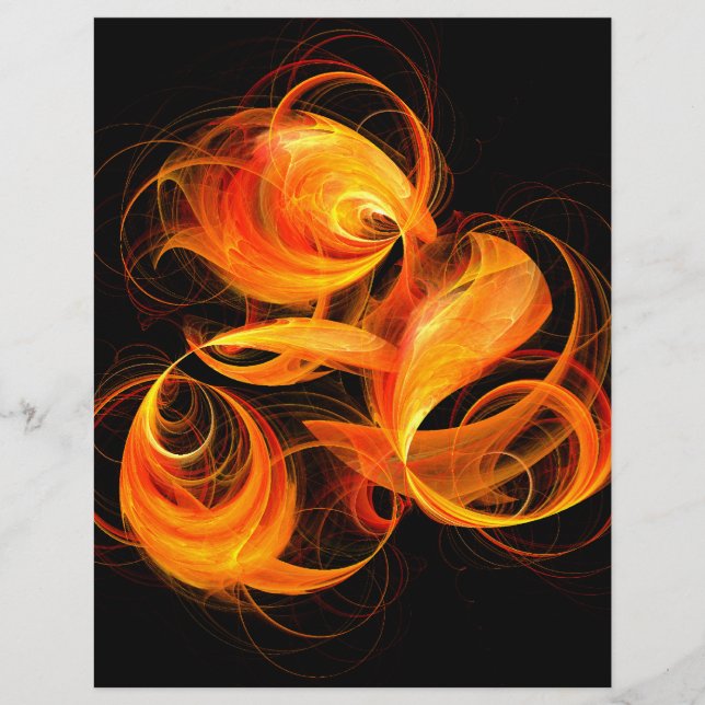 Volante artístico abstracto de bola de fuego (Frente)