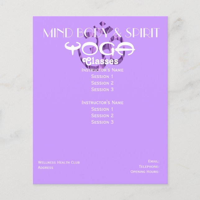 Volante Aum Yoga A5 (Frente)