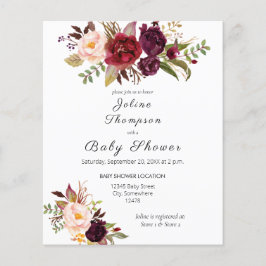 Volante Baby Shower de Budget Burgundy Marsala