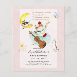 Volante Baby Shower Rhyme de enfermería de bajo pr
