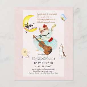 Volante Baby Shower Rhyme de enfermería de bajo pr