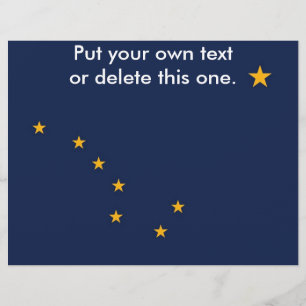 Volante con bandera de Alaska, EE.UU.