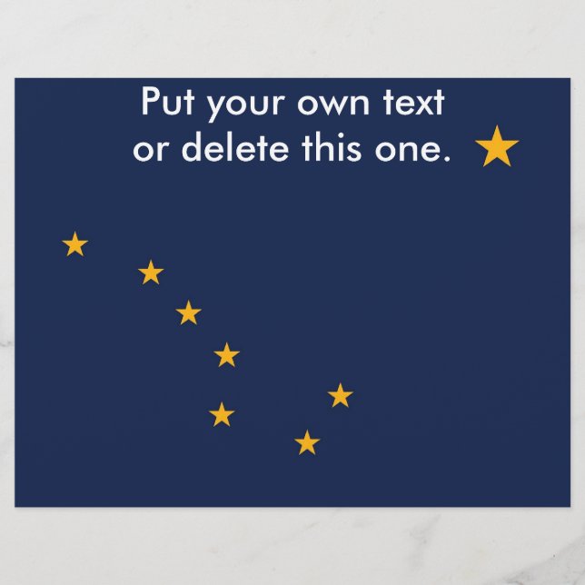 Volante con bandera de Alaska, EE.UU. (Frente)