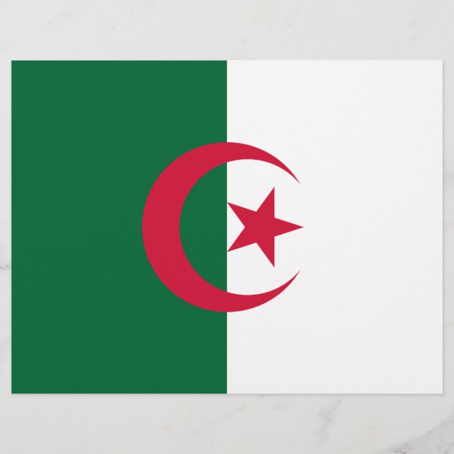 Volante con bandera de Argelia (Frente)