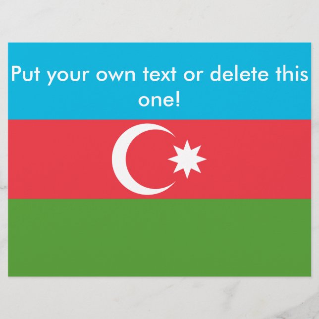 Volante con bandera de Azerbaiyán (Frente)