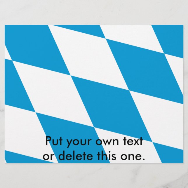 Volante con bandera de Baviera, Alemania (Frente)