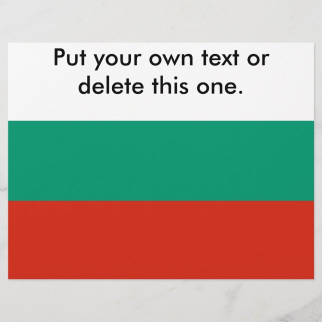 Volante con bandera de Bulgaria (Frente)