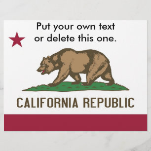 Volante con bandera de California, EE.UU.