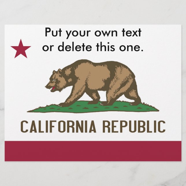 Volante con bandera de California, EE.UU. (Frente)