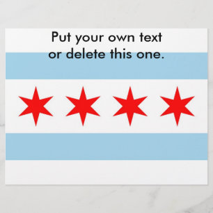 Volante con Bandera de Chicago, EE.UU.