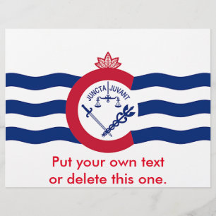 Volante con bandera de Cincinnati, Ohio, Estados U