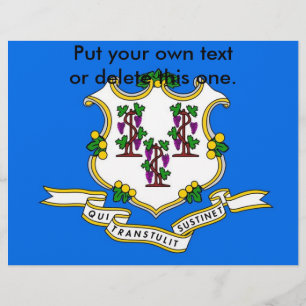 Volante con bandera de Connecticut, EE.UU.