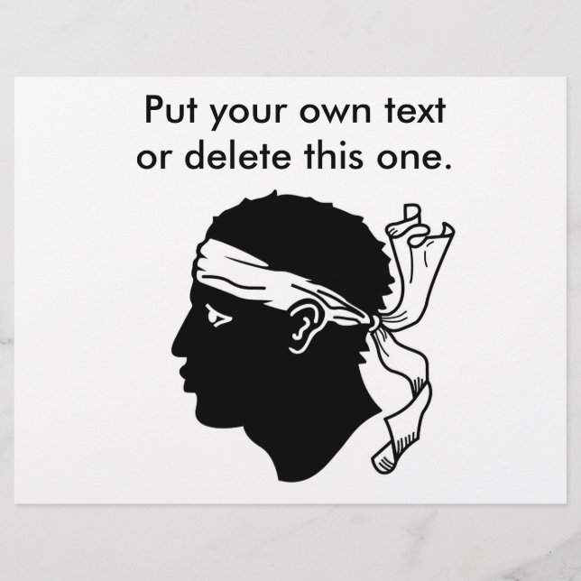 Volante con bandera de Córcega, Francia (Frente)