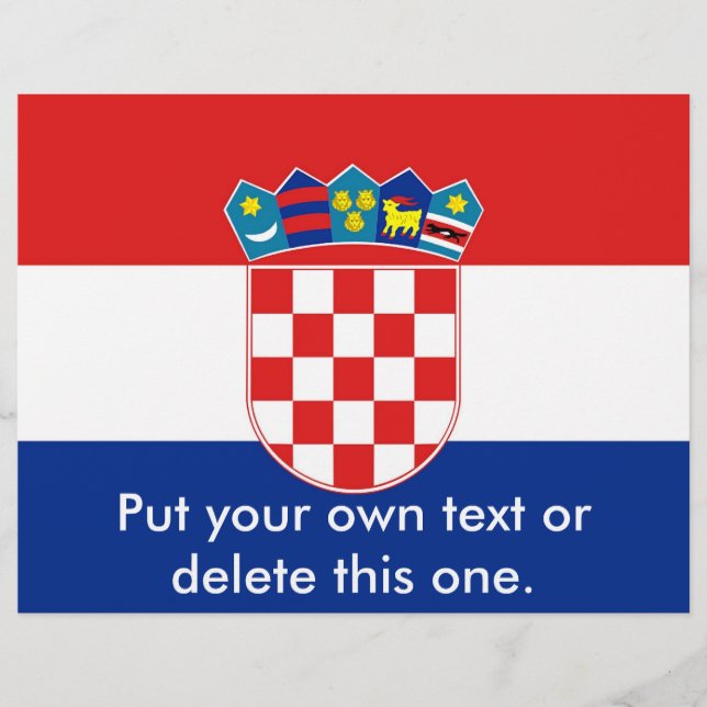 Volante con bandera de Croacia (Frente)
