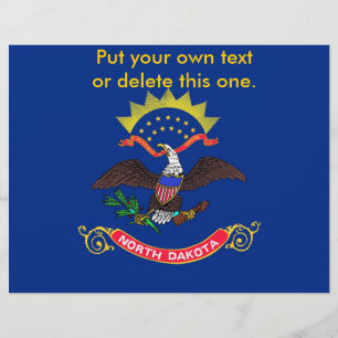 Volante con bandera de Dakota del Norte, EE.UU.