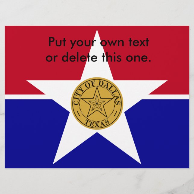 Volante con bandera de Dallas, Estados Unidos (Frente)
