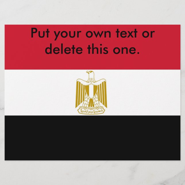Volante con bandera de Egipto (Frente)