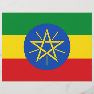 Volante con bandera de Etiopía