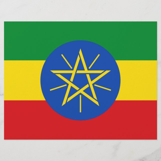 Volante con bandera de Etiopía (Frente)