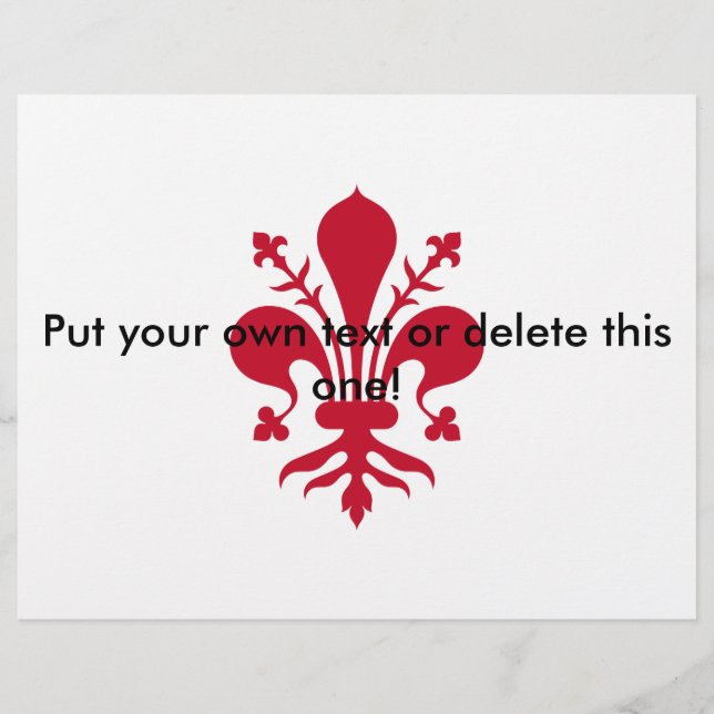 Volante con bandera de Florencia, Italia (Frente)