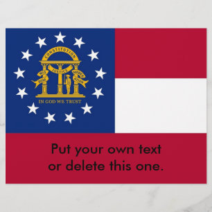 Volante con bandera de Georgia, EE.UU.