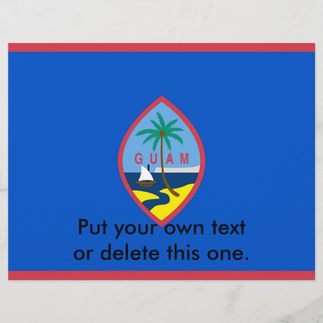 Volante con bandera de Guam, EE.UU. (Frente)