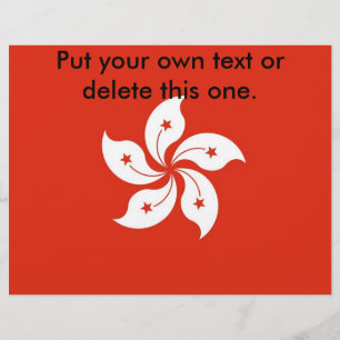 Volante con bandera de Hong Kong