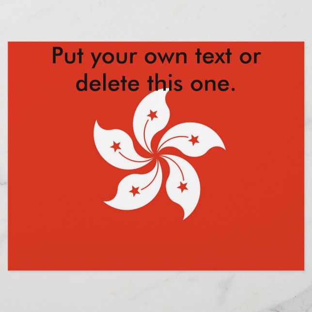 Volante con bandera de Hong Kong (Frente)