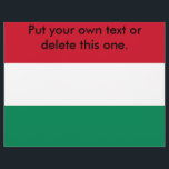Volante con bandera de Hungría<br><div class="desc">¡Promociona tu evento o mensaje con nuestro vibrante volante con la bandera de Hungría! Este volante es más que sólo un pedazo de papel; es una manera dinámica de comunicar tu mensaje mientras celebran el rico patrimonio cultural de Hungría. El diseño muestra de manera prominente la bandera húngara, lo que...</div>