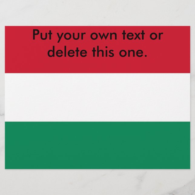 Volante con bandera de Hungría (Frente)