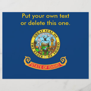 Volante con bandera de Idaho, EE.UU.