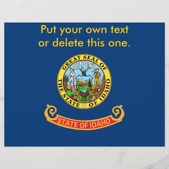 Volante con bandera de Idaho, EE.UU. (Frente)