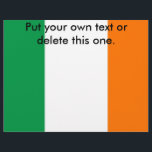 Volante con bandera de Irlanda<br><div class="desc">Promociona tu evento o servicio con estilo con nuestro exclusivo volante con la bandera de Irlanda! Diseñado con meticulosa atención a los detalles, este volante es más que una simple herramienta promocional; es una celebración de la rica herencia y el orgullo cultural de Irlanda. El diseño vibrante muestra de manera...</div>