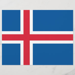 Volante con bandera de Islandia