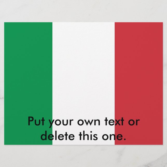 Volante con bandera de Italia (Frente)