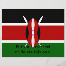 Volante con bandera de Kenia