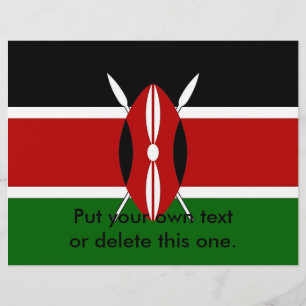 Volante con bandera de Kenia