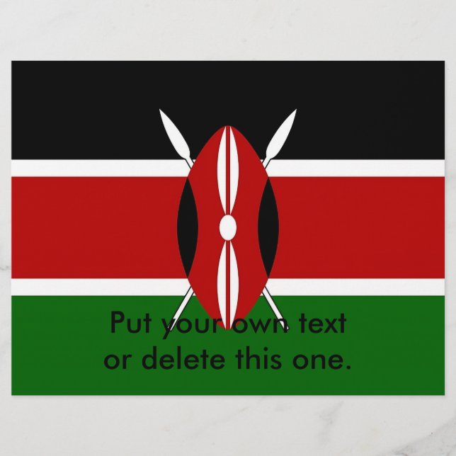 Volante con bandera de Kenia (Frente)