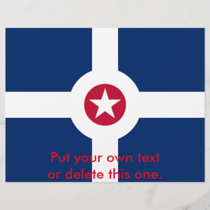 Volante con bandera de la ciudad de Indianápolis,