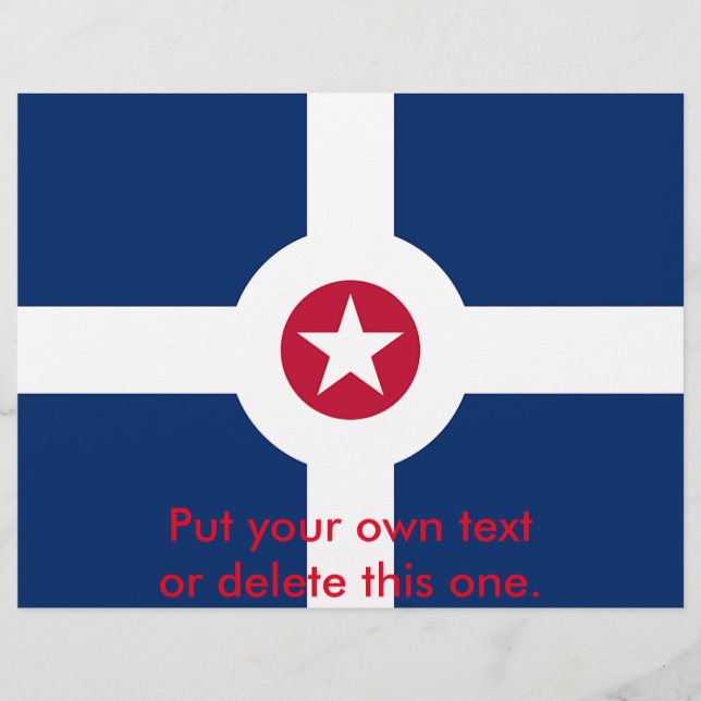 Volante con bandera de la ciudad de Indianápolis,  (Frente)