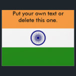 Volante con bandera de la India<br><div class="desc">Captura la atención con nuestro llamativo folleto que presenta la bandera de la India.</div>