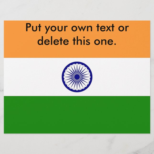 Volante con bandera de la India (Frente)