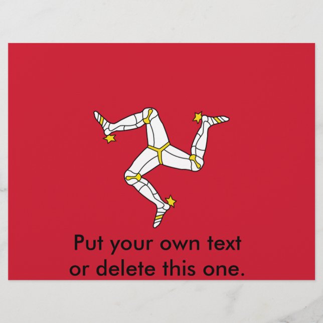 Volante con bandera de la Isla de Man, Reino Unido (Frente)