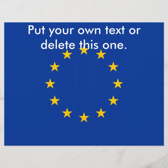 Volante con bandera de la Unión Europea (Frente)