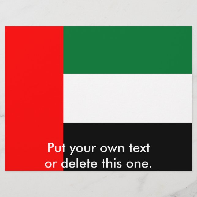 Volante con bandera de los Emiratos Árabes Unidos (Frente)