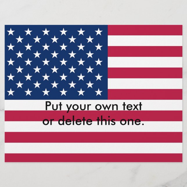 Volante con bandera de los Estados Unidos de Améri (Frente)