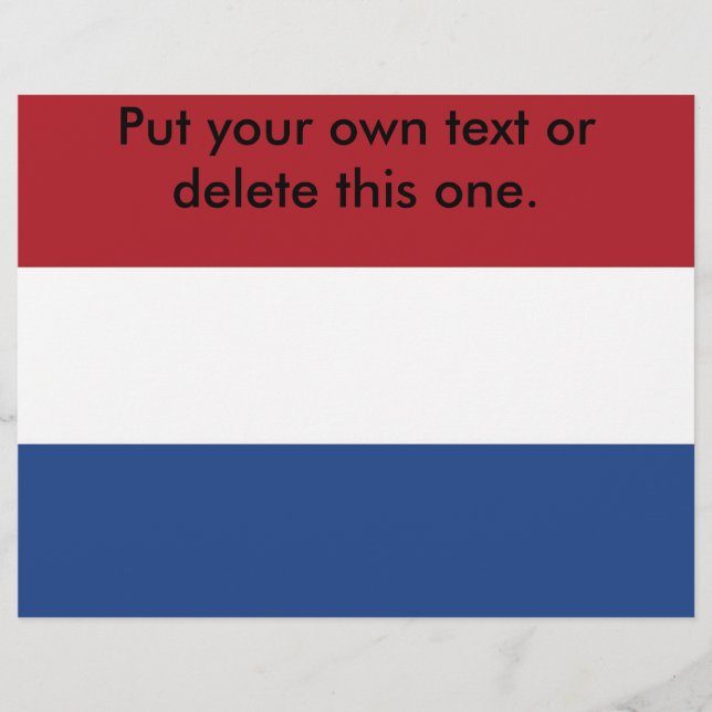 Volante con bandera de los Países Bajos (Frente)