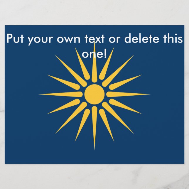 Volante con bandera de Macedonia, Grecia (Frente)