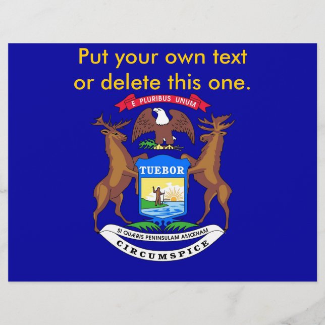 Volante con bandera de Michigan, EE.UU. (Frente)