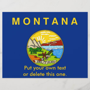 Volante con bandera de Montana, EE.UU.